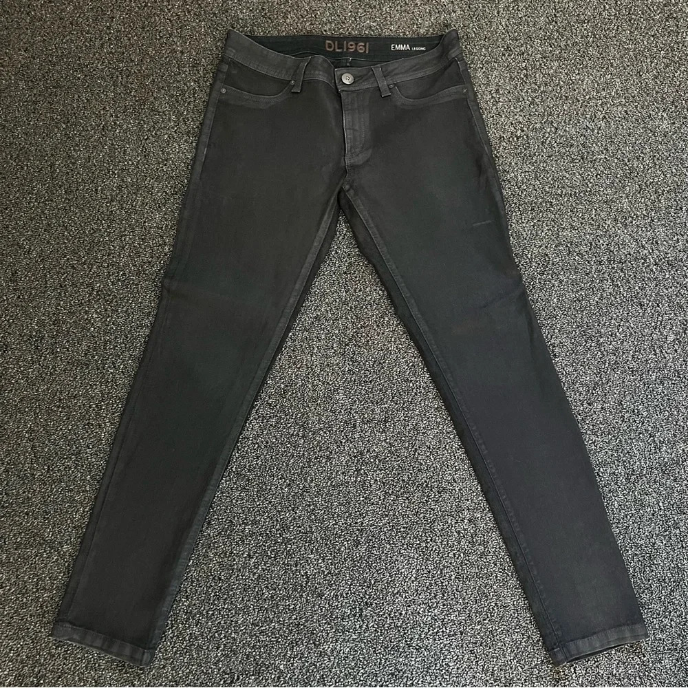 DL1961 Emma Skinny Low Rise Instasculp Black Jeans Sz 29 - Picture 2 of 15